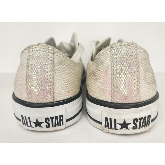 514783F Converse All Star Low Top Opalescent Sequin Shoes Womens Size 7 - Picture 5 of 11